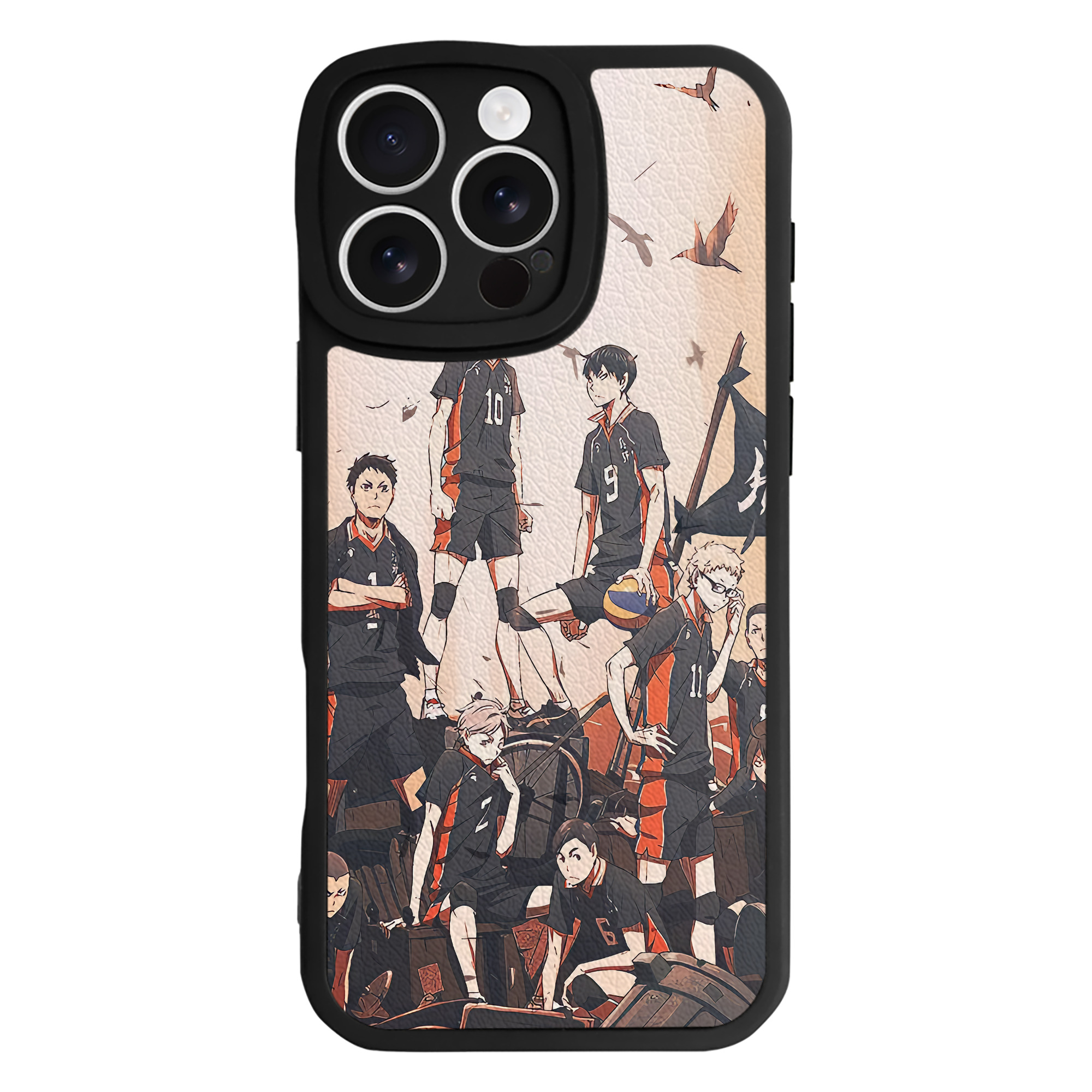 （画像用） ハイキュー!! Haikyu!! 【iPhone 16シリーズ対応】シリコンスマホケース（レザー調） 材質：シリコン